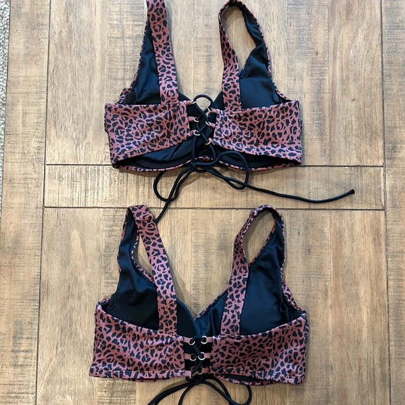 ASHLEY GRAHAM SWIMSUITS FOR ALL LEOPARD PRINT BIKINI TOP - Picture 3 of 5